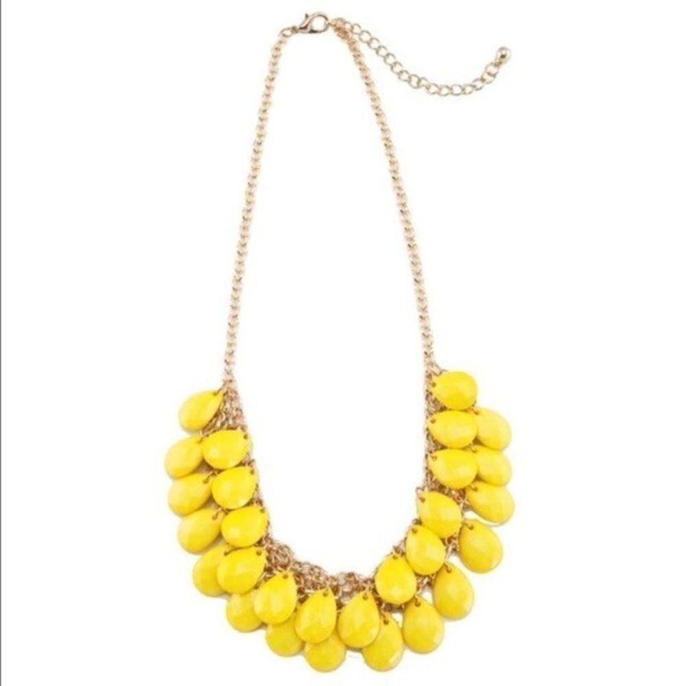 Yellow Teardrops Necklace